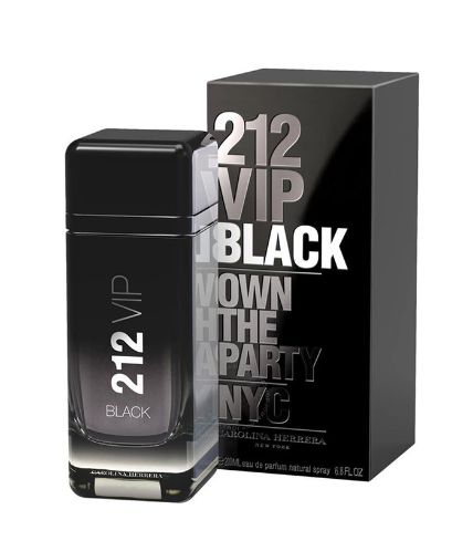 عطر كارولينا هيريرا 212 VIP بلاك للرجال أو دو برفوم سبراي – 200 مل